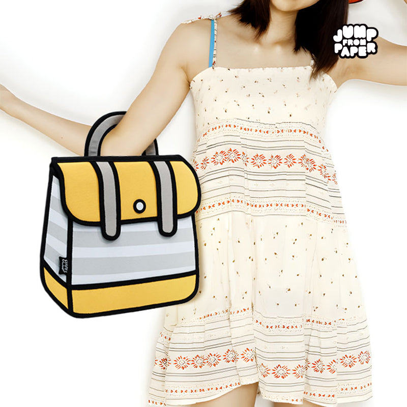 Stripe Backpack/Yellow | JFP078