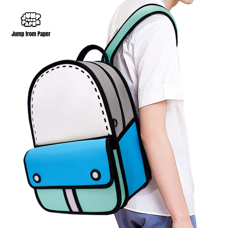 3D Adventure Denim Blue Backpack